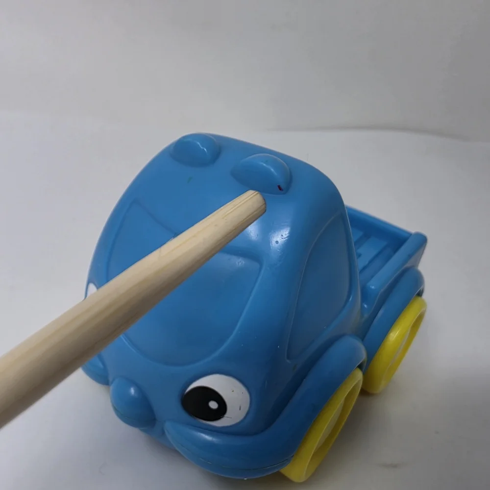 Fisher Price McDonald's Blue Truck Eyes Yellow Wheels Vintage Toy Truck